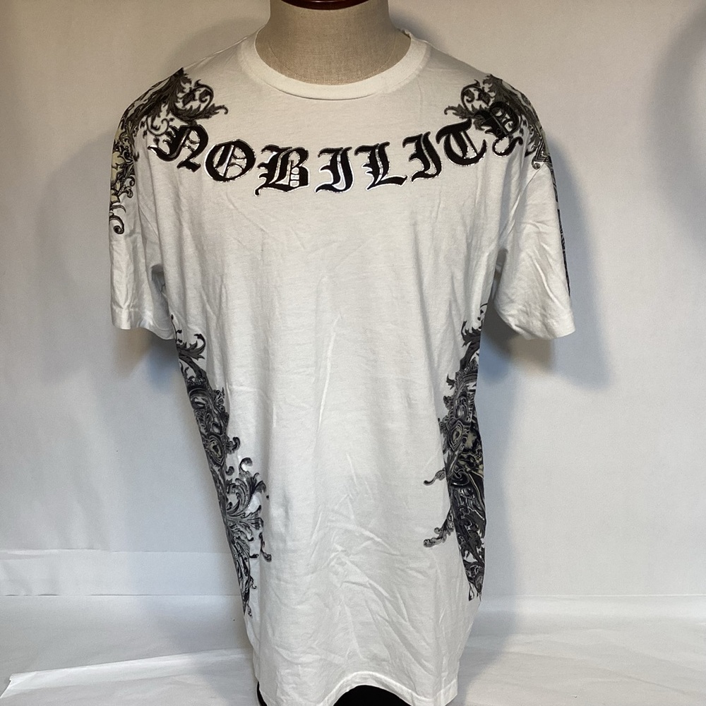 CJ Black Gothic Skulls and Sword graphic men’s T-shirt size 2XL